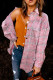 Розовое пальто-рубашка на пуговицах в клетку с разрезами