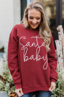 Christmas Santa Baby Print Pullover Sweatshirt