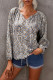 Puff Sleeves Abstract Print Blouse