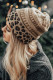 Apricot Knitted Leopard Beanie