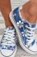 Zapatillas de lona con cordones con estampado floral azul