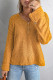Yellow Buttoned Knitted Drop Shoulder Sweater