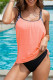 Pink Printed Lined Tankini Swimsuit
