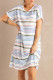 Short-Sleeved Striped T-shirt Mini Dress