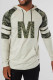 Camouflage M Letter Print Pocketed Men's Pullover Hoodie