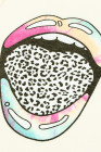 Camiseta con labios de leopardo tie-dye