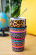 Leopard Striped Patchwork Reusable Insulator Coffee Cup Sleeve