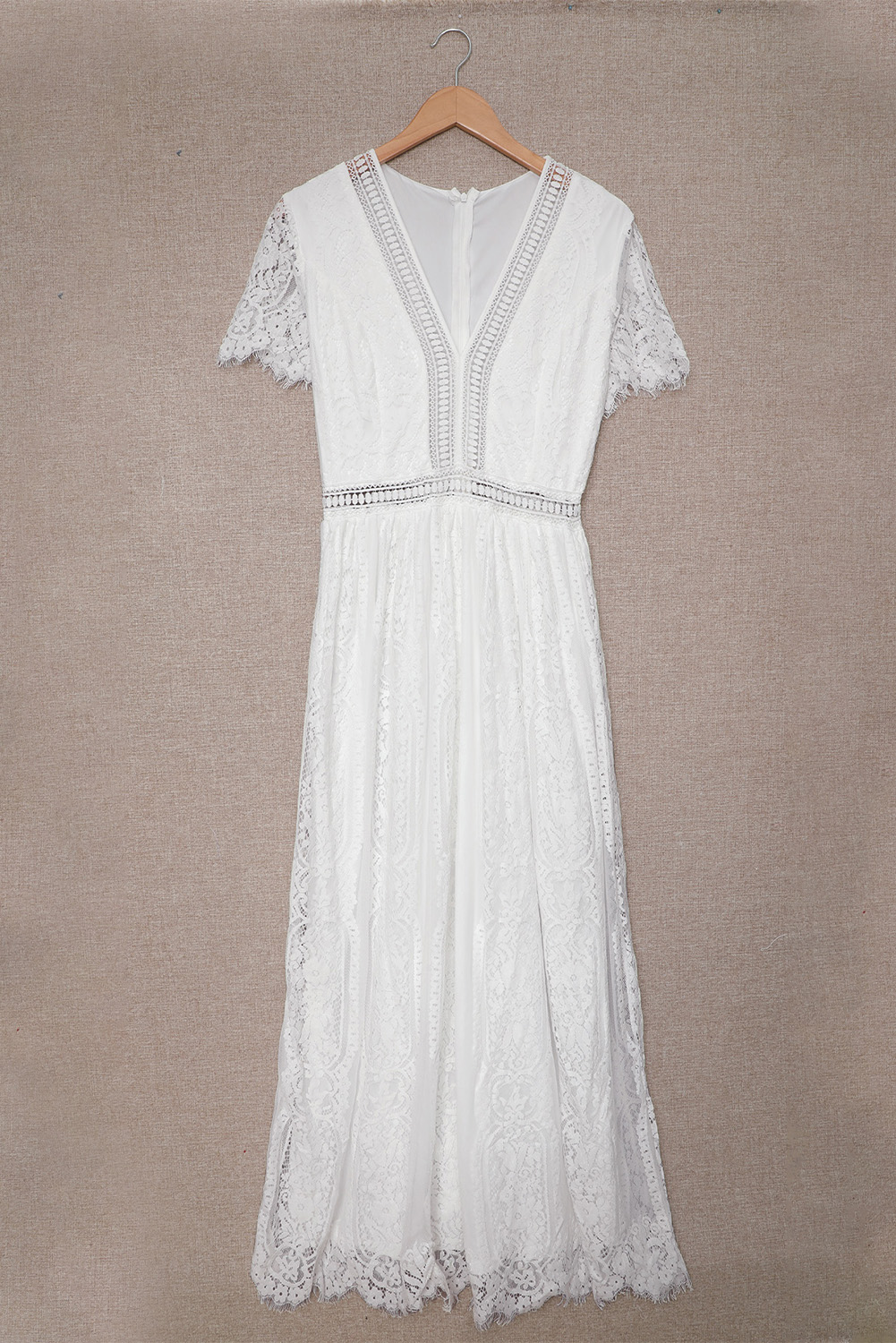long sleeve lace wedding dress uk Elegant A-Line Chiffon Wedding Dress with Lace Sleeves