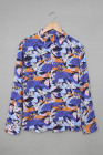 Camicia con stampa floreale a maniche lunghe con bottoni multicolor da uomo