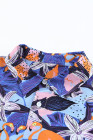 Multicolor Men's Buttons Long Sleeve Floral Print Shirt