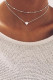 Silberne mehrschichtige Halskette mit Herzperlenkette