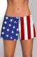 Costume da bagno da donna patriottico con bandiera americana