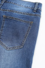 Pantalones cortos de mezclilla de hombre de tiro bajo desgastados azules