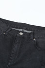 Black Distressed Low-rise Men's Denim Shorts