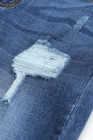 Blaue Jeansshorts mit niedriger Leibhöhe für Herren