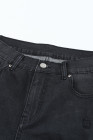 Schwarze Jeansshorts mit niedriger Leibhöhe für Herren