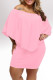 Plus size Multiple Dressing Layered Pink Mini Poncho Dress