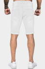Белые рваные мужские джинсовые шорты облегающего кроя