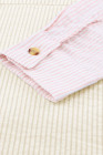 Button Closure Colorblock Striped Shirt