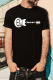 Schwarzes Herren-T-Shirt mit Gitarre-Grafikdruck und Rundhalsausschnitt