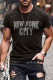Черная мужская футболка с рисунком NEW YORK CITY