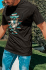 Черная мужская футболка Aztec Bull Steer с графическим принтом
