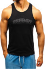 Camiseta de tirantes para hombre ajustada con cuello redondo y estampado de ENERGÍA negra