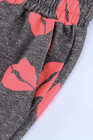 Set di pantaloni jogger stampa baci labbra rosse di San Valentino