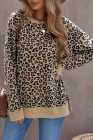 Leopard Pullover Sweatshirt with Slits