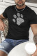Camiseta de manga corta ajustada con estampado de garra de perro de letras negras para hombre