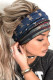 Blue American Flag Print Vintage Wide Headscarf