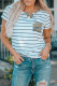 White Camo Pocket Striped T Shirt