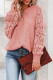 Pink Beige Casual Cut Out Sweater Top