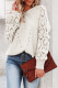 White Beige Casual Cut Out Sweater Top