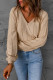 Apricot Cut Out V Neck Pullover Sweater
