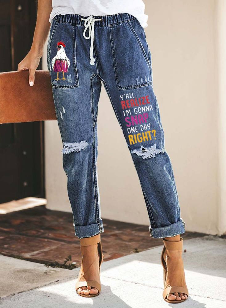 womens-jeans-letter-color-block-straight-mid-waist-daily-full-length ...