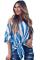 Asvivid Womens Striped Cut Out Cold Shoulder Tops 3 4 Flare Sleeve Tie Knot Blouses and Tops