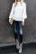 Asvivid Womens Round Neck Balloon Long Sleeve Chunky Knit Pullover Sweater Tops