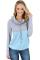 Asvivid Womens Cowl Neck Color Block Striped Tunic Sweatshirt Drawstring Pullover Tops with Pocket
