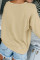 Apricot French Terry Cotton Blend Pullover Sweatshirt