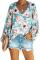 Multicolor Boho Print Balloon Sleeve Blouse