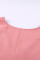 V Neck 3/4 Sleeve High Low Hem Shirt