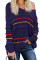 Blue Striped Knit Sweater