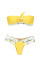 Yellow Ruffle Bandeau Bikini Swimsuit