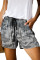 Camouflage Print Drawstring Casual Elastic Waist Pocketed Shorts