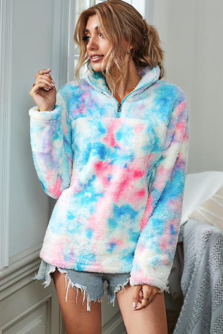 neon sherpa pullover