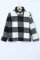 Black Checkered Half Zip Pullover