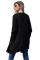 Black Knit Texture Long Cardigan