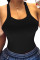 Black Thick Strap Backless Bowknot Tank Top