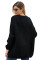 Black Chunky Wide Long Sleeve Knit Cardigan